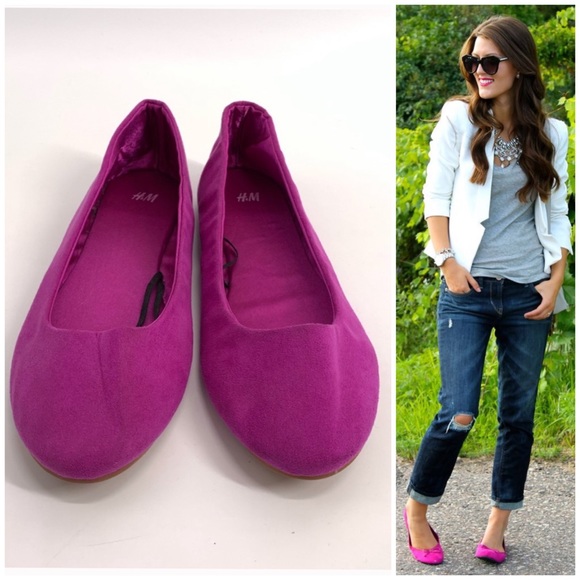 bright pink ballet shoes